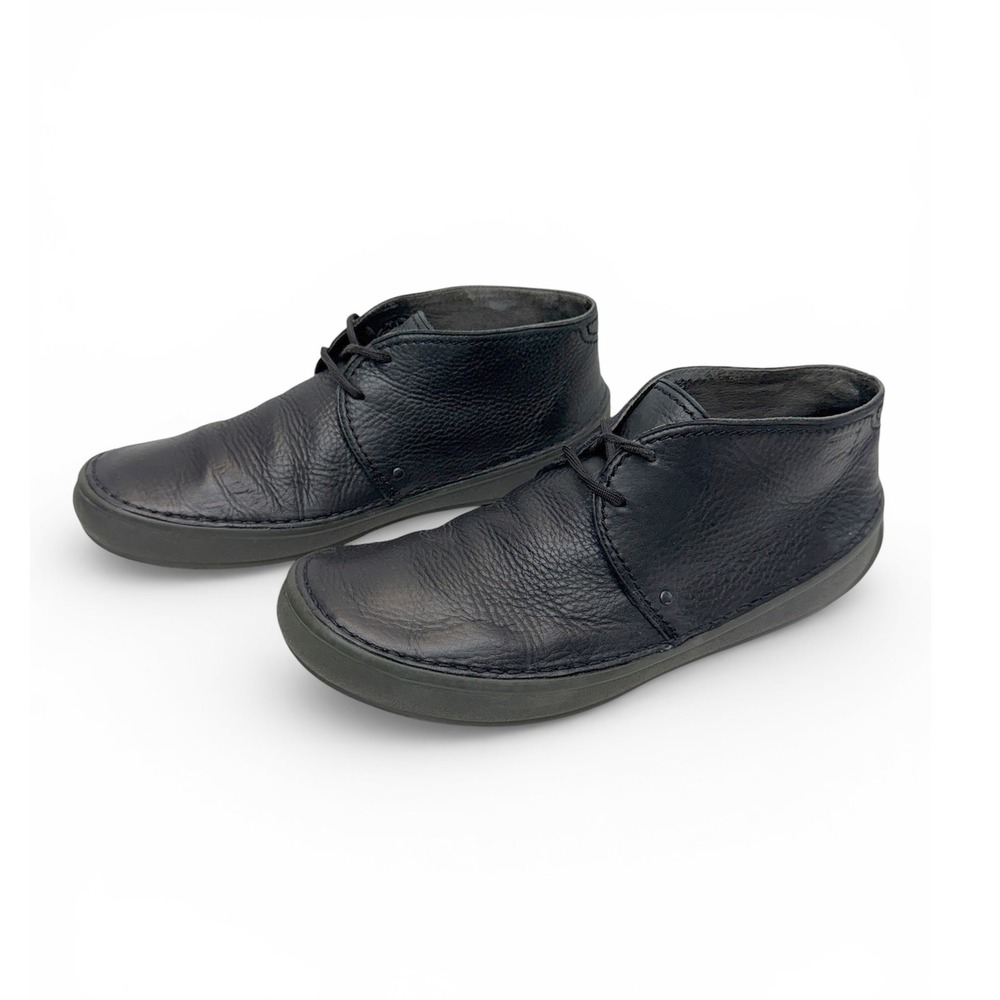 Camper Kayak Chukka Boots Men Size EU 44 US 10.5 Ankle Black Pebbled Leather